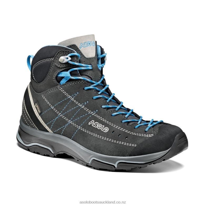 Graphite/Silver/Cyan Blue Asolo NUCLEON MID GV Women 464D414
